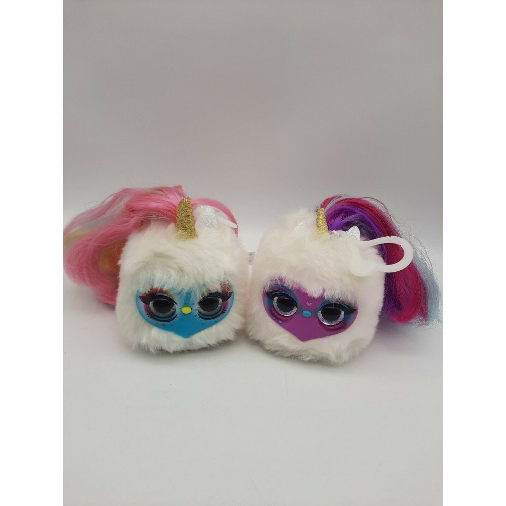 2 Pomsies Lumies Plush Unicorn Interactive Talking Light Up  Matching Colors